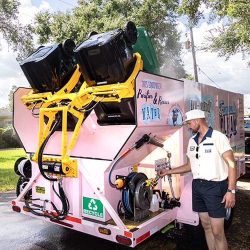 FAMOUSLY.CLEAN.10.2024-8632 Trash can being professionally cleaned in Orlando
