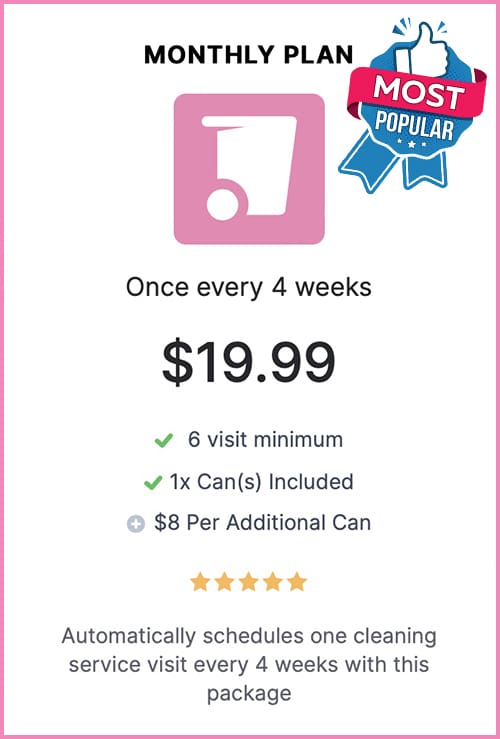 Monthly Trash Can Cleaning Orlando